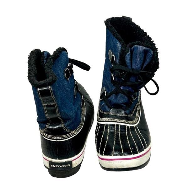 Skechers Cali Highlander Denim Waterproof Duck Boots Size 9 - Picture 5 of 13